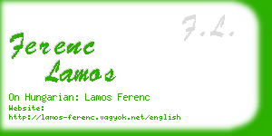 ferenc lamos business card